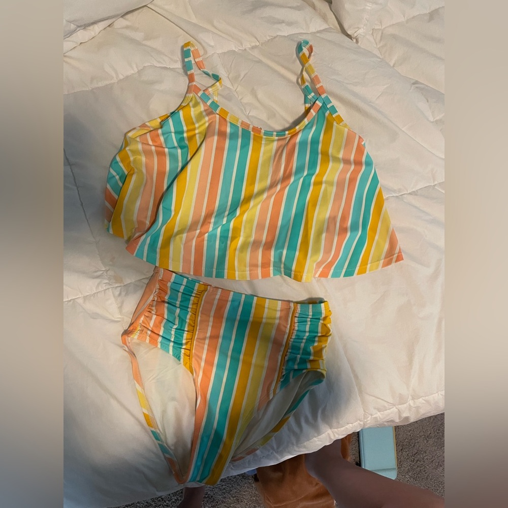 NWOT MJ swimsuit rainbow